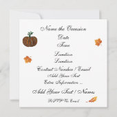 Saison Automne / Invitation Thanksgiving (Dos)