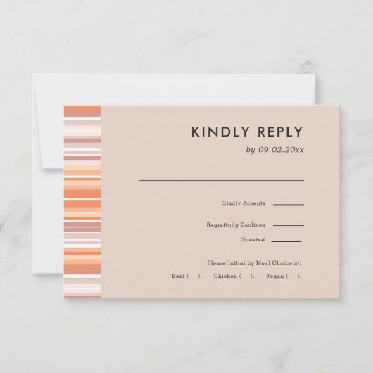 Saison automne Serape | Mariage RSVP + Choix de re (Devant)