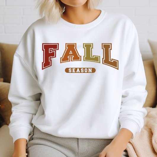 Saison Automne Sweatshirt tendance Varsity Automne