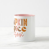 Saison citrouille d'épices Mug de café à deux tons (Centre)