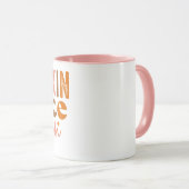 Saison citrouille d'épices Mug de café à deux tons (Devant droit)