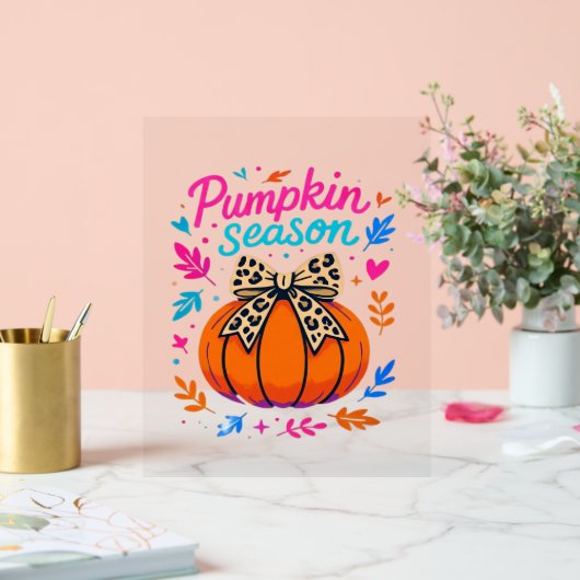 Saison citrouille Leopard Bow Design - mignon auto (Mariage)