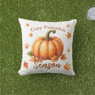 Saison Cosy Citrouille - Coussin de Lancer d'Autom