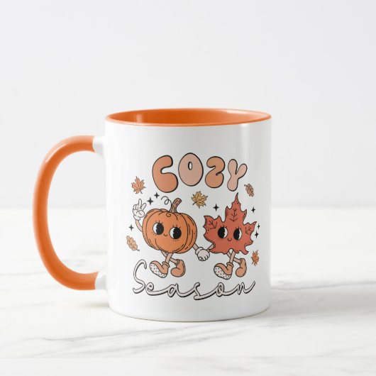 Saison cosy, Mug Vibes Automne, Doodle Automne Rét (Gauche)