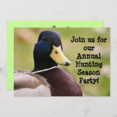 Saison de chasse Invitation de canard (Devant / Derrière)
