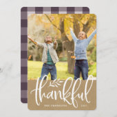 Saison de grâce | Carte photo de Thanksgiving (Devant / Derrière)