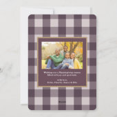 Saison de grâce | Carte photo de Thanksgiving (Dos)