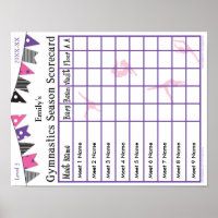 Saison de gymnastique Retrouvez Scorecard Poster 9