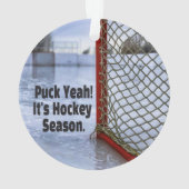 Saison de hockey sur glace Cold Funny Humour Puck (dos)