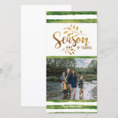 Saison de Merci Thanksgiving Carte photo de vacanc (Devant / Derrière)