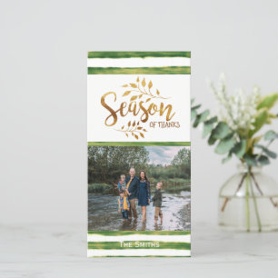 Saison de Merci Thanksgiving Carte photo de vacanc