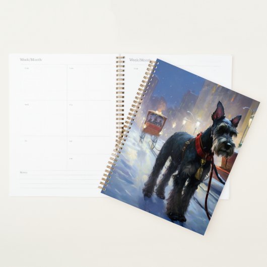 Saison de Noël des Schnauzer miniatures (Devant avec enveloppe)