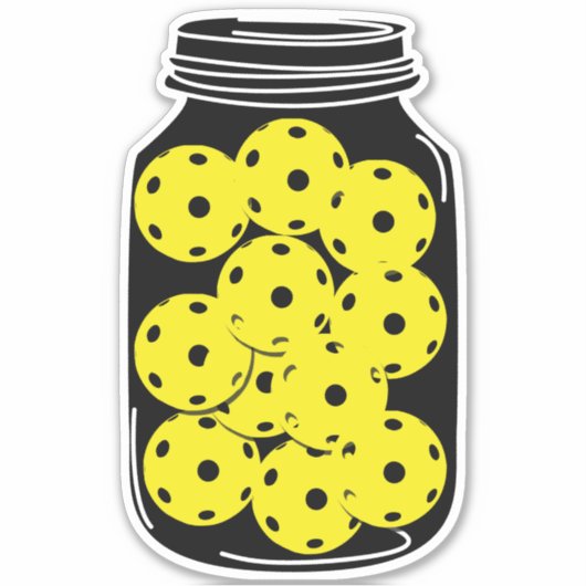 Saison de Pickleball, autocollant de pot de cornic (Devant)