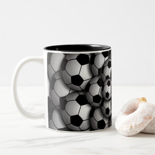 Saison de soccer Mug café à deux tons (Avec donut)