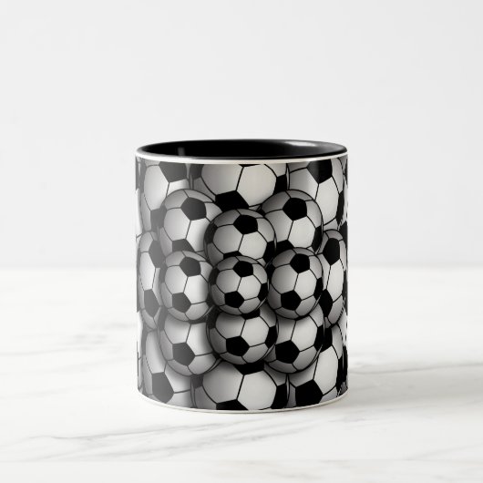 Saison de soccer Mug café à deux tons (Centre)