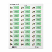 Saison de vacances Snowman et Snowflake Étiquette (Feuille entière)