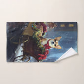 saison des fêtes de Noël de chihuahua (Serviette à main)