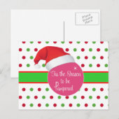 Saison d'être choyé - Parfaitement Posh carte post (Devant / Derrière)