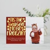 Saison d'être Freezin Foil Carte de vacances (Debout devant)