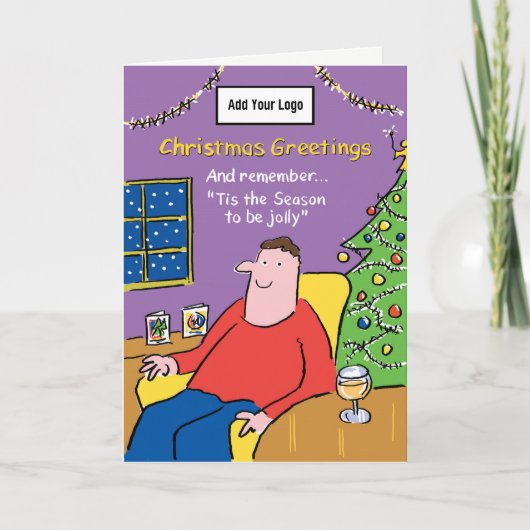 Saison d'être Jolly. Carte de Noël de l'entreprise (Devant)
