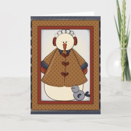 Saison d'hiver Snowfolk Snowman Carte de voeux 1 (Devant)
