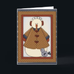 Saison d'hiver Snowfolk Snowman Carte de voeux 1<br><div class="desc">Cette carte est prête pour vous d'ajouter votre propre message personnel à l'intérieur ... {carte design/graphisme par Trina Clark - design final par marlodeedesigns.com} © 2004-2013 MarloDee Designs : Tous droits réservés. Toutes les licences nécessaires ont été achetées et sont versées au dossier. Les images sur ce site ne sont...</div>