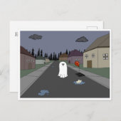 Saison éffrayante 2022 Happy Hauntings Carte posta (Devant / Derrière)
