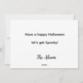 saison effrayante, carte de vacances de photo de f (Dos)