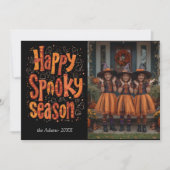 saison effrayante, carte de voeux de fêtes de fami (Devant)