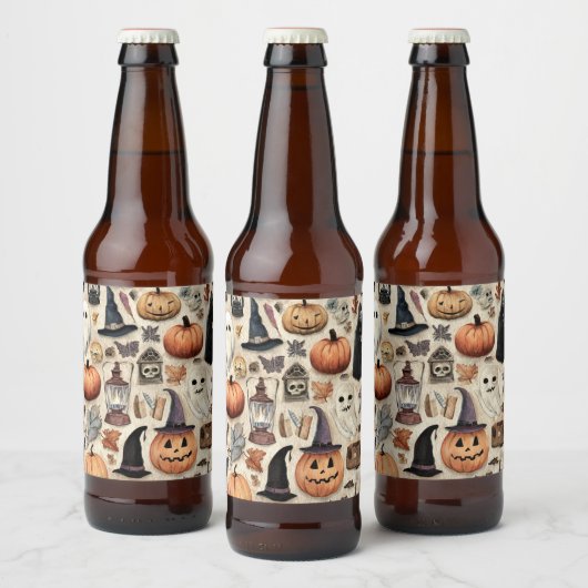Saison éffrayante - Halloween Bière Étiquette (Bouteilles)