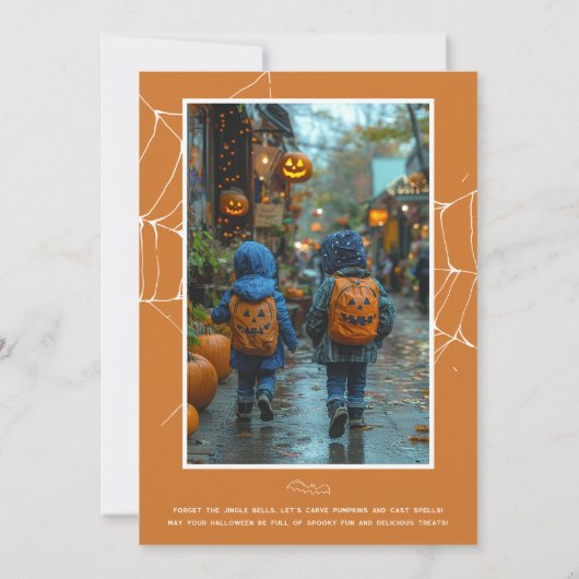 Saison éffrayante Halloween Carte photo (Dos)