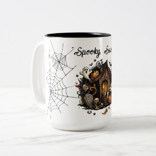 Saison éffrayante Haunted House Halloween café mug