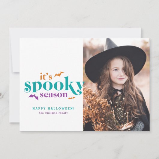 Saison Éffrayante tendance Halloween Cartes photos (Devant)