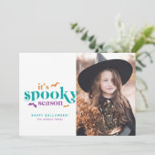 Saison Éffrayante tendance Halloween Cartes photos (Debout devant)