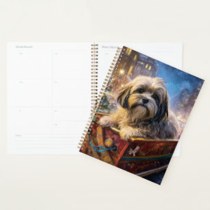 Saison Festive de Noël de Lhasa Apso
