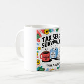 Saison fiscale Survival Mug : Café, Larmes et 1040 (Devant gauche)