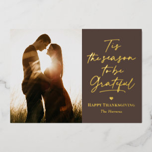 Saison Gratte Foil Thanksgiving Carte photo