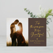 Saison Gratte Foil Thanksgiving Carte photo (Debout devant)