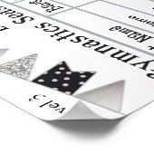 Saison Gymnastique Scorecard Poster 9 SilverGlitte (Coin)