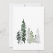 Saison hiver Simple bébé garçon douche Invitation (Dos)