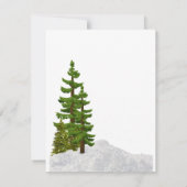 Saison hivernale avec cerf et Carte de remerciemen (Dos)