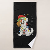Saison Noël Père Noël Jack Russell Terrier (Serviette de bain)