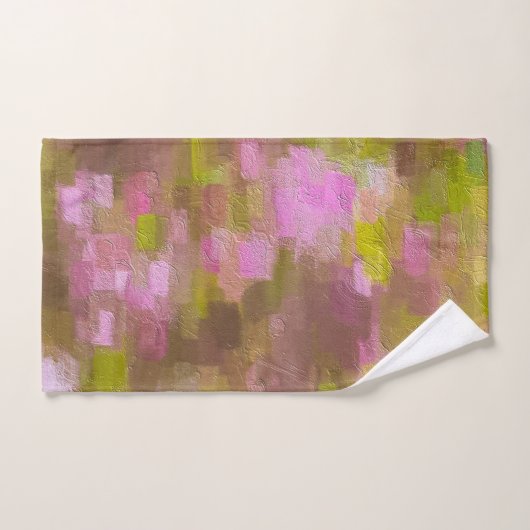 Saison Printemps Rose Salle de bain Abstraite (Serviette à main)