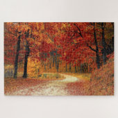 Saison rouge automne difficile Puzzle paysage (Horizontal)