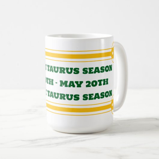 Saison Taurus Café Mug (Devant droit)