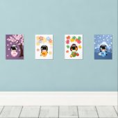 Saisons japonaises de poupées Kokeshi (Parquet)