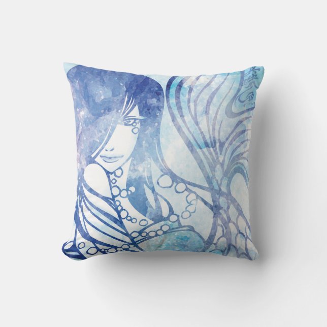 SajuArt Zen "Pearl Mermaid" Pillow Kussen (Voorkant)