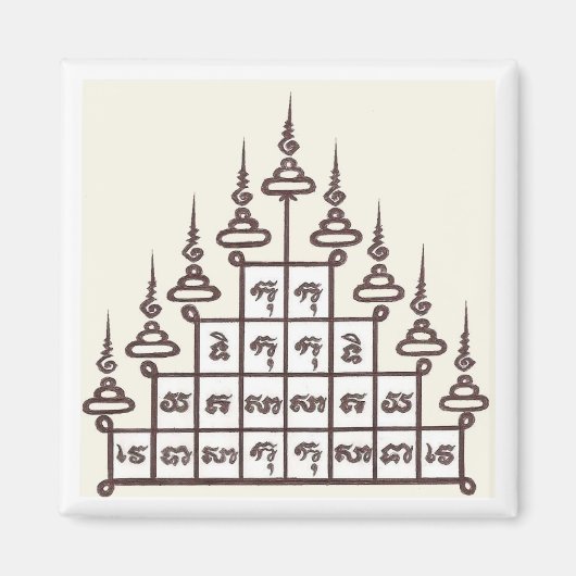 Sak Yant koelkast magneet (Voorkant)