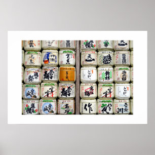 Sake Barrels of Ise Shrine: Japan Poster