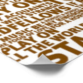 Sakespeare tekst ontwerp bruin poster (Hoek)